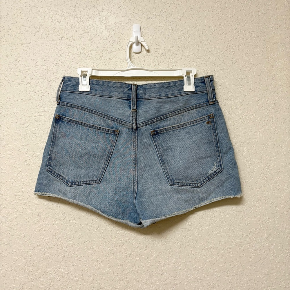 Madewell Relaxed Denim Shorts Womens Medium Wash Blue Distressed Size 26 - Picture 3 of 7